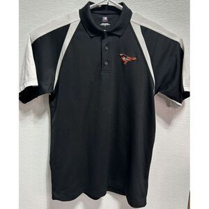 Baltimore Orioles MLB Short Sleeve‎ Polo Shirt Black White Size Medium